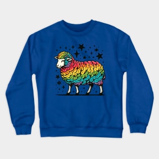 Rainbow sheep Crewneck Sweatshirt